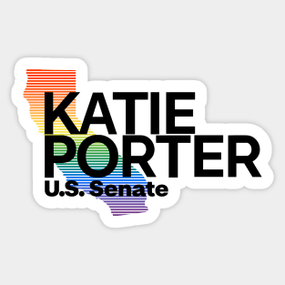 Katie Porter 2024 LGBTQ | Gay Pride US Senate Election Sticker